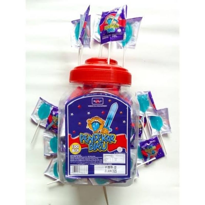 

Pendekar Biru permen Toples isi 100 pcs