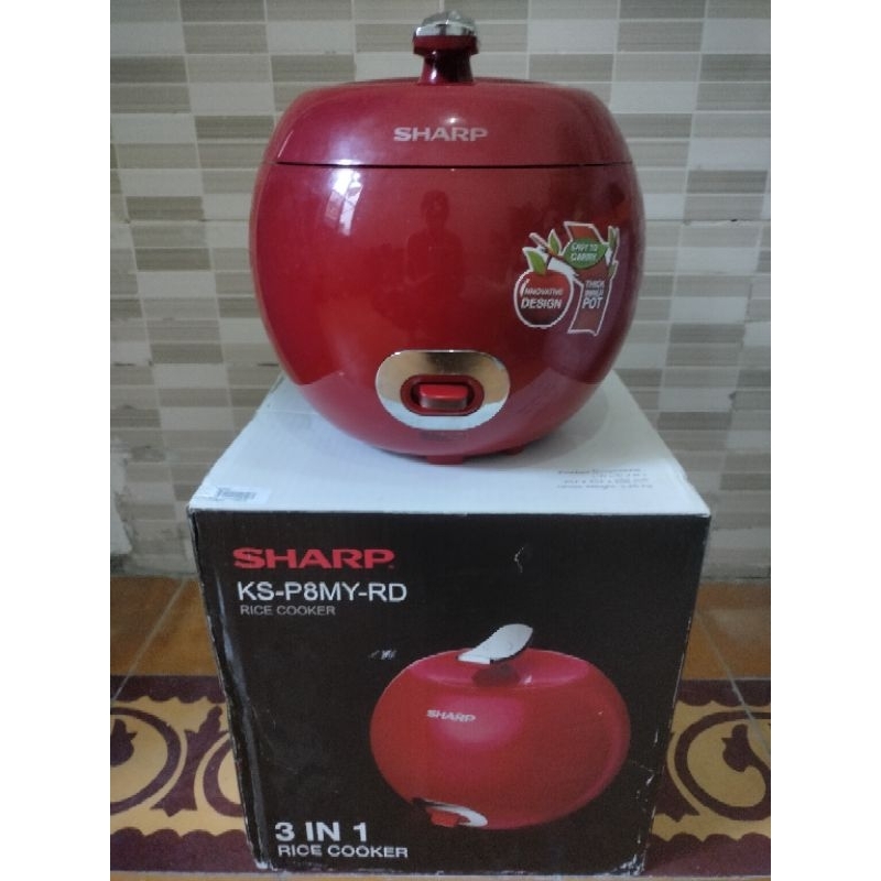 Magic Com Apel Sharp KS-P8MYRD (warna Merah) BARANG BARU