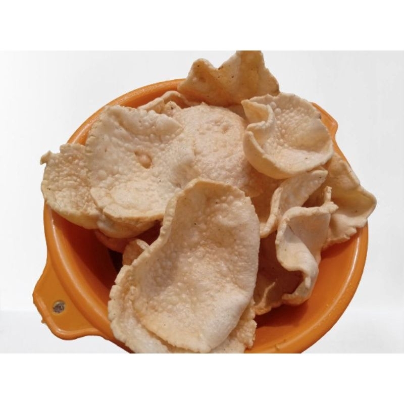 

krupuk puli mentah rasa bawang