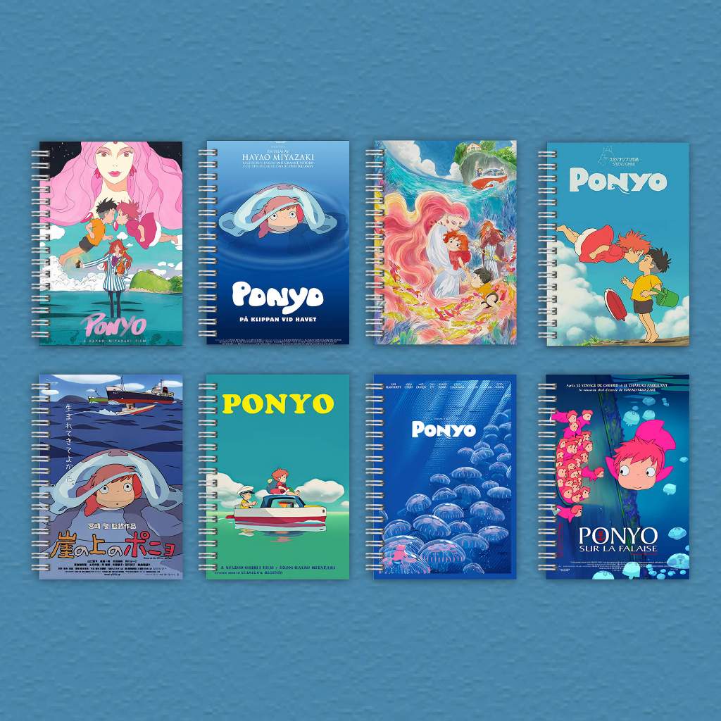 

(BELI 6 GRATIS 1)Buku Tulis Catatan buku notebook buku diary Notebook Ring Spiral A6 60 Lembar koleksi gambar Anime PONYO