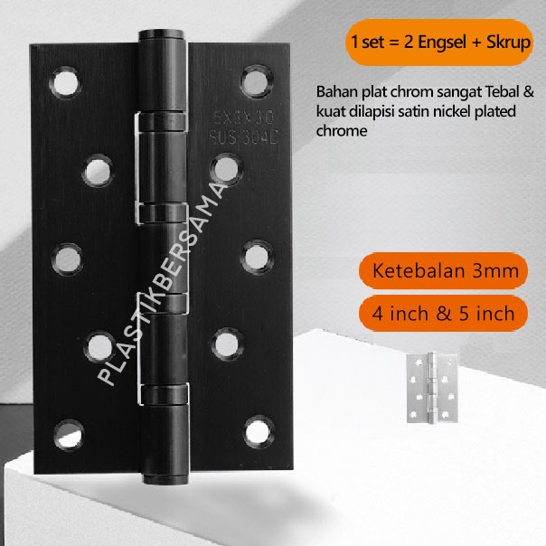 Engsel 5 Inch / Engsel Lubang 5 - Lubang 4 Engsel Daun Pintu Besar & Pintu Kupu Tarung