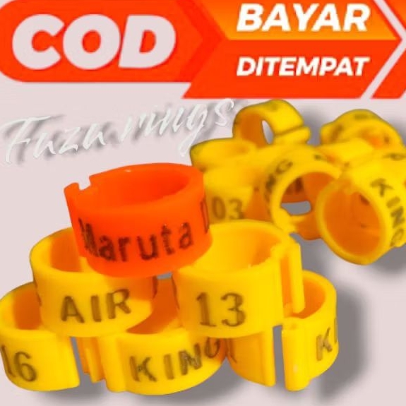 Ring Burung Merpati dewasa tipe klip bisa reques nama isi 10bji