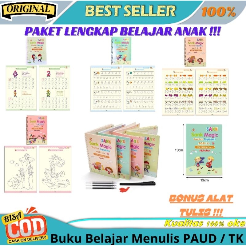 

Sank Magic 3D Buku Belajar Menulis PAUD Angka dan Huruf