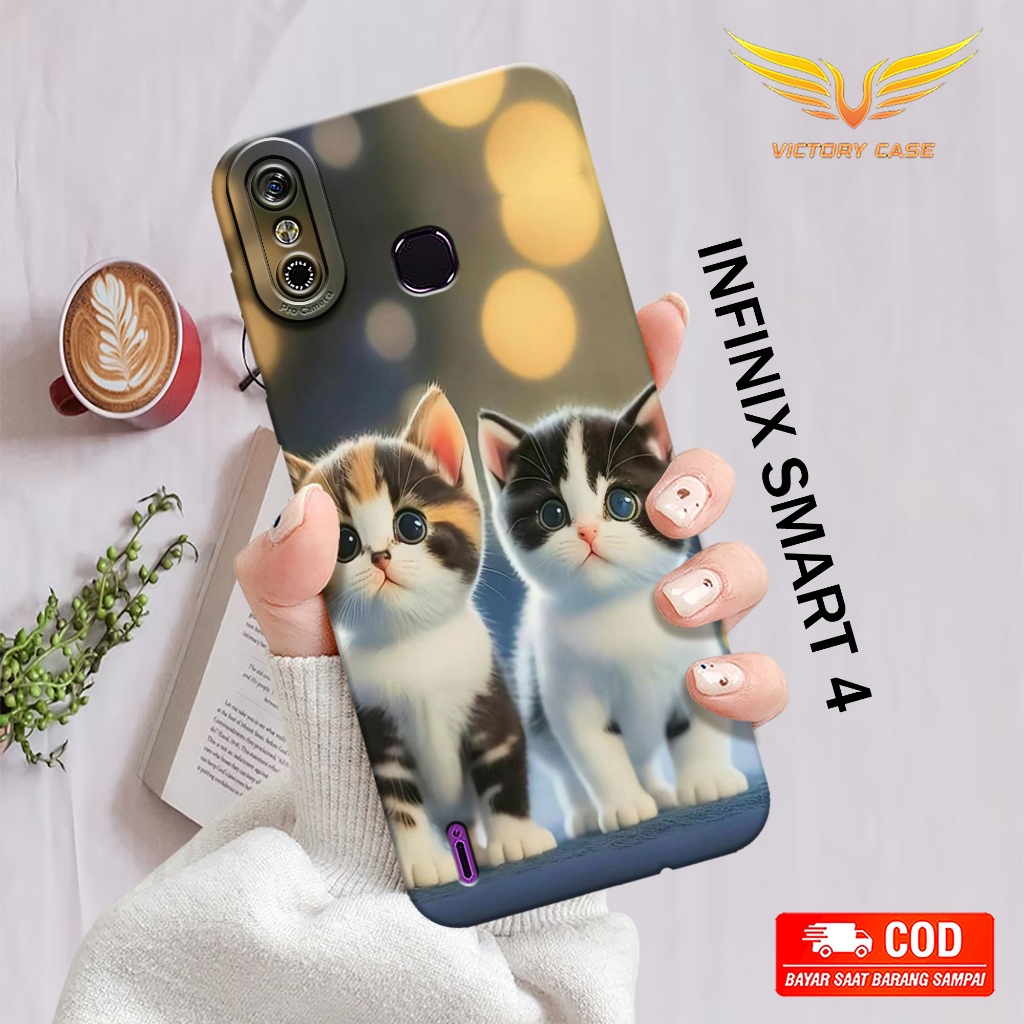 New Kucing Case - Softcase Infinix Smart 4 - Terbaru - Case Hp Infinix Smart 4 - Casing Infinix Smar