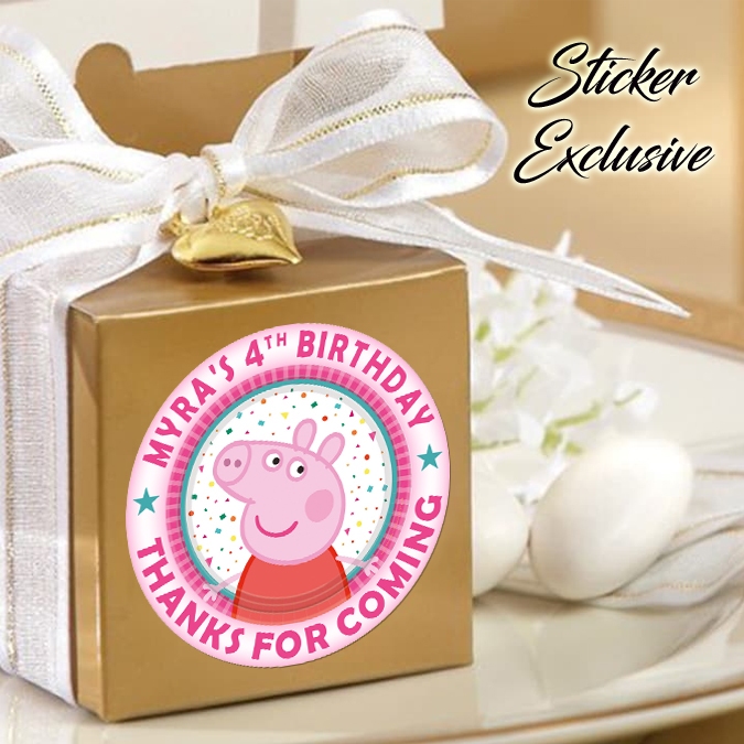 

50 STIKER / STICKER PEPPA PIG 1-2 UTK BAG / BENTO / SOUVENIR ULTAH ULANG TAHUN