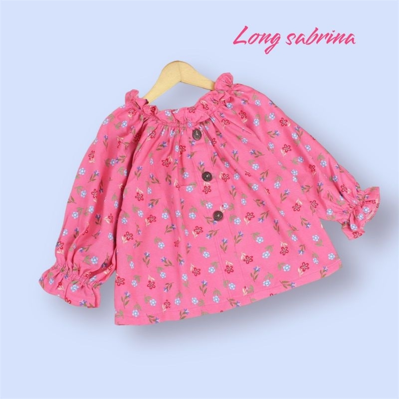 Long sabrina | baju sabrina anak perempuan | atasan anak perempuan | blouse anak perempuan
