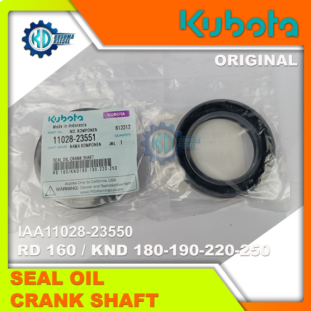 SEAL OIL CRANK SHAFT RD 160 / KND 180-190-220-250 - SIL ASKRUK - SEAL - SEL - SPAREPART KUBOTA - ORI