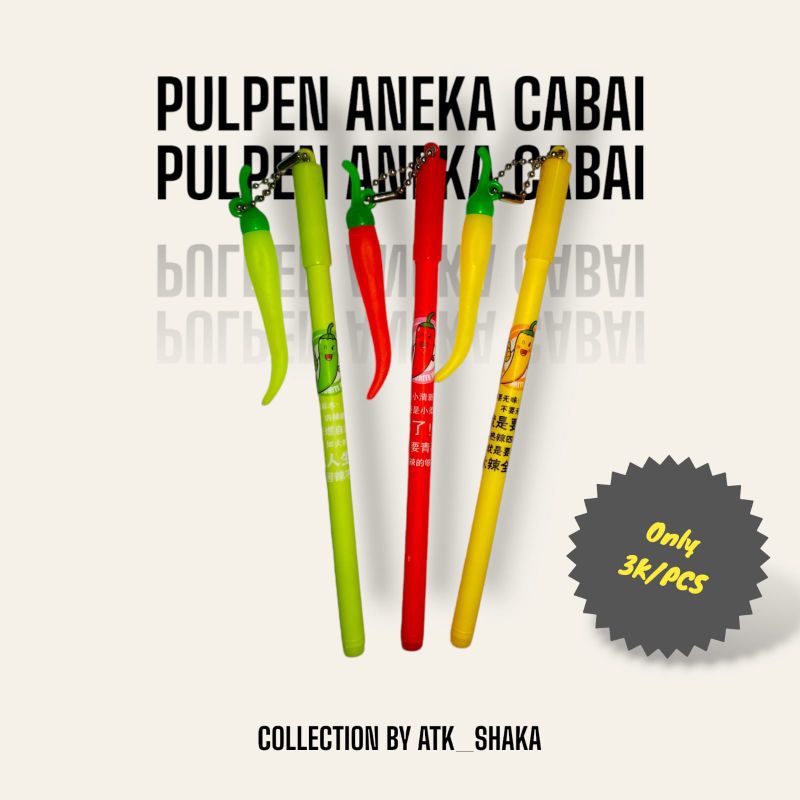 

Pulpen lucu/Pulpen estetik bentuk cabai.