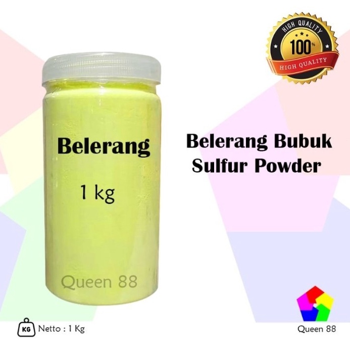 

READY STOCK Belerang Bubuk 1kg Sulfur Powder 1kg Belerang Murni 1kg botol bubble