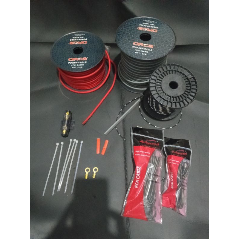 paket kabel audio mobil komplit