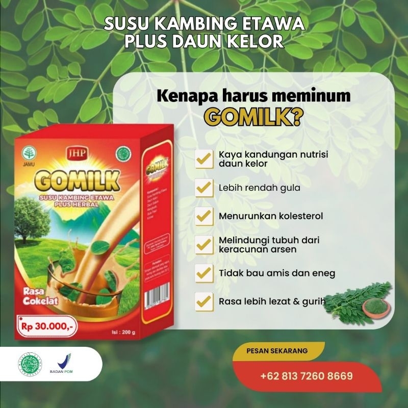 

GOMILK - SUSU KAMBING ETAWA (TIDAK BAU AMIS DAN ENEG)
