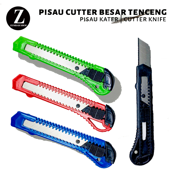 

Pisau Cutter Ukuran Besar 18mm Kater Pemotong Kertas Super Tajam Cuter Alat Potong Kardus Plastik Silet