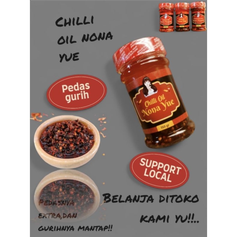 

Sambal nona yue Chili oil enak bikin menjerit