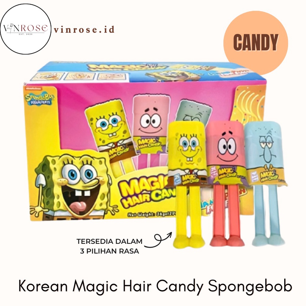 

Sale plus Squiard Spongebob Candy Permen Viral Korean Magic Hair Candy