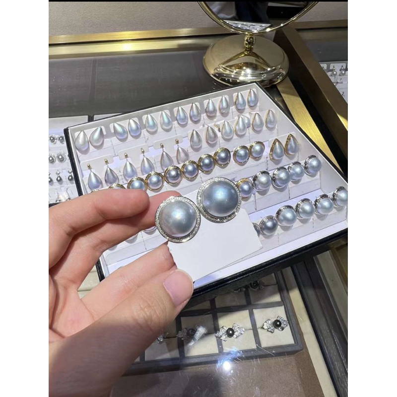 Mutiara Mabe GREY/ mutiara half pearl / mutiara setengah lingkaran / mutiara asli lombok / mutiara l