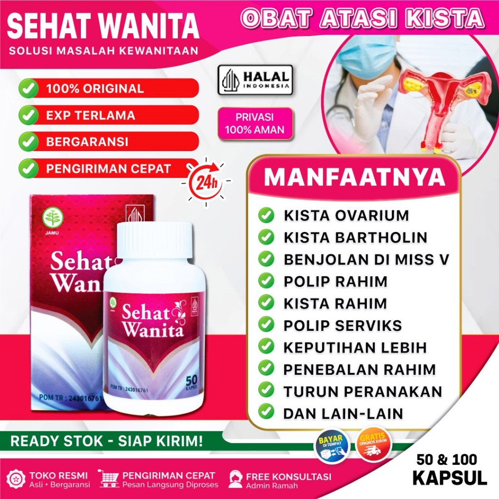 Obat Kista, Obat Kista Ovarium, Obat Kista Endometriosis, Obat Kista Bartholin- Walatra Sehat Wanita