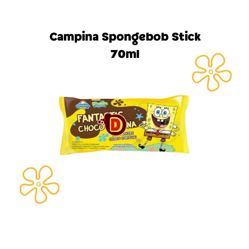 

Es cream Campina Spongebob Stick 70ml | es krim | es krim stik spongbob | spongbob