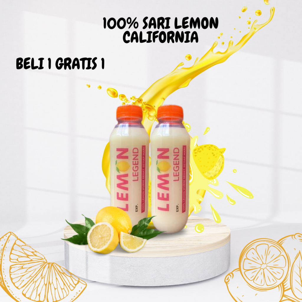 

500 ML BELI 1 GRATIS 1 PREMIUM SARI LEMON CALIFORNIA JUS DIET MINUMAN LEMON MURNI UNTUK DIET DETOX