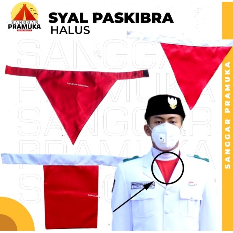 syal paskibra merah putih/ dasi paskibra