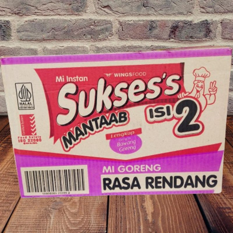 

mie goreng sukses goreng isi 2 rasa rendang isi 24full