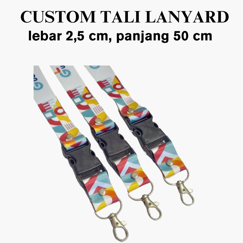 

ali lanyard desain custom 2,5cm tali id card sublim printing ful color