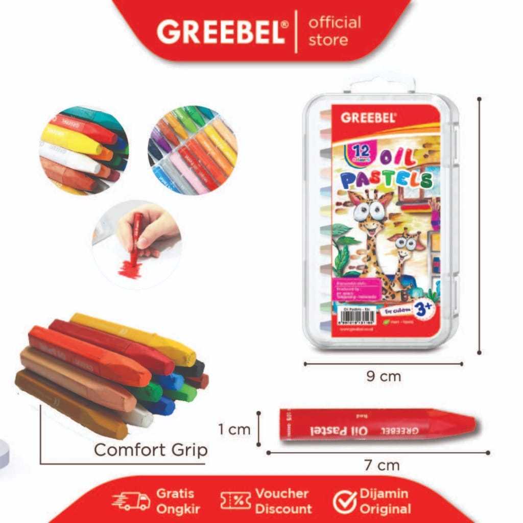 

GREEBEL Crayon 12 Warna / Oil Pastel Greebel 12 Warna
