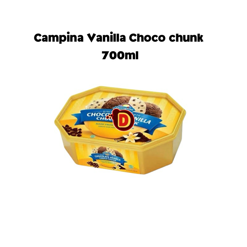 

Es Krim Campina Vanila choco chunk 700ml | es cream | es krim vanila coklat chunk