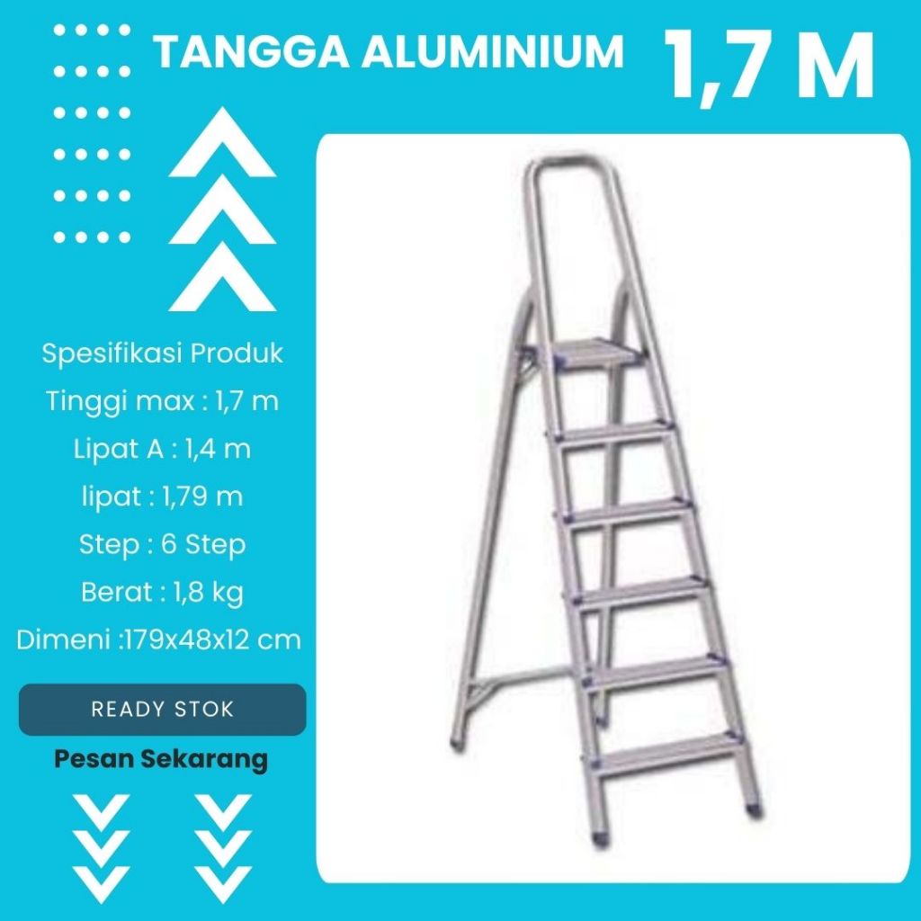 Tangga Lipat Aluminium 1,7m Dalton