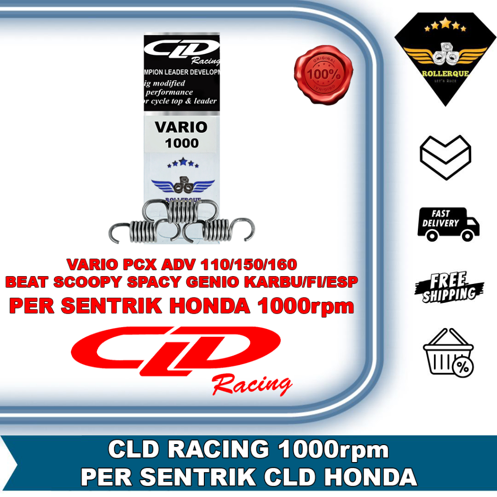 Per sentrik Kampas Ganda Kopling Vario 150 125 PCX Genio Beat Fi ESP 1000 rpm CLD