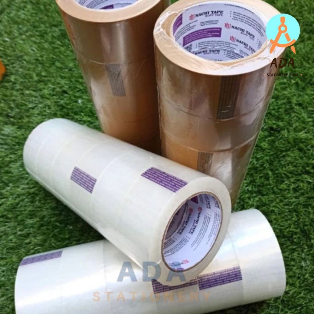 

(1 SLOP 6pcs) lakban NACHI bening dan coklat 2 inch x 100 yard (1 slop isi 6pcs)/ plakban/ OPP Tape nachi