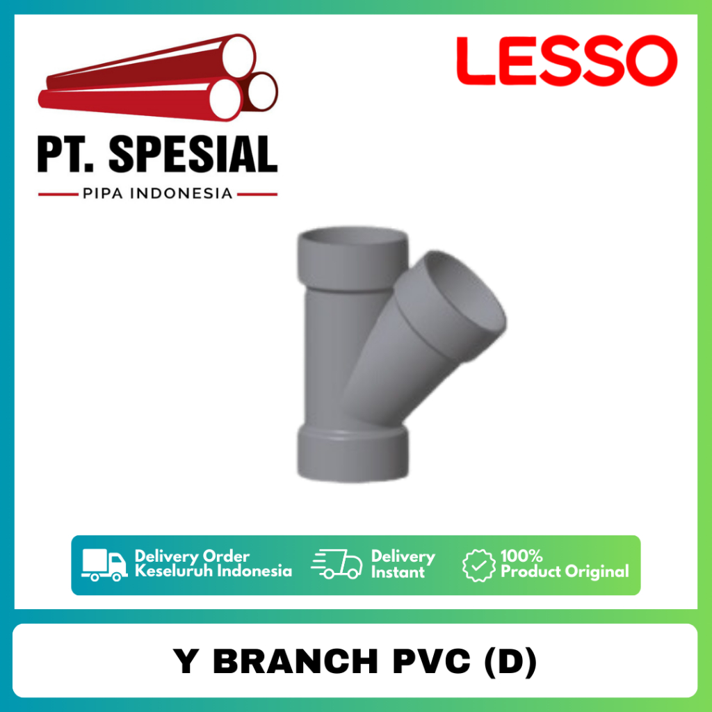 Tee Y PVC D Lesso / Vlok Tee Y PVC / Y-Branch PVC / Y Branch D Lesso - 06