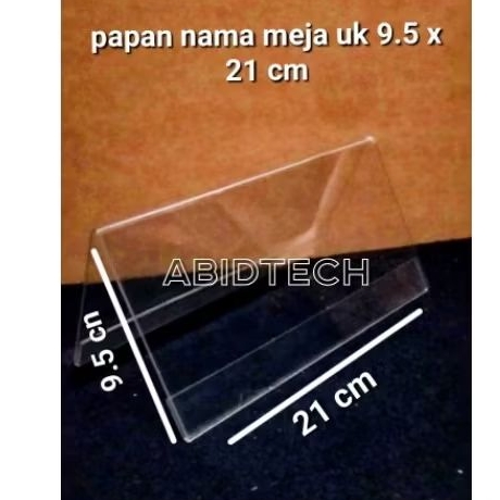 

akrilik papan nama meja uk 9.5 x 21 cm tebal 2 mm