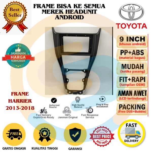 Frame head unit android 9 Toyota Lexus Harrier harier 2013 - 2018