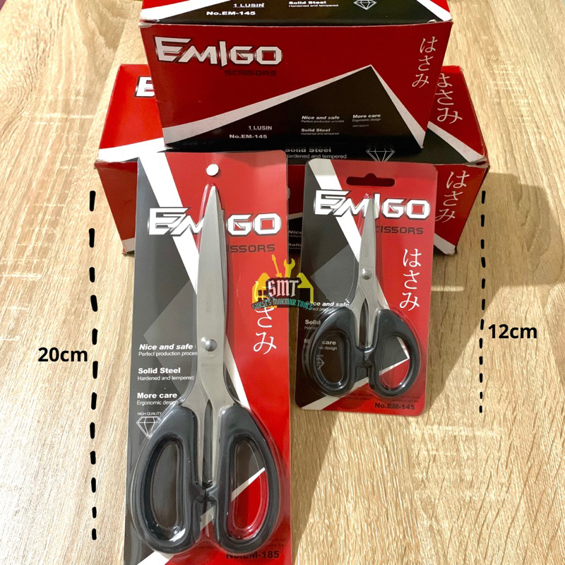 

Gunting Stainless Steel Hitam Kecil & Besar - Emigo