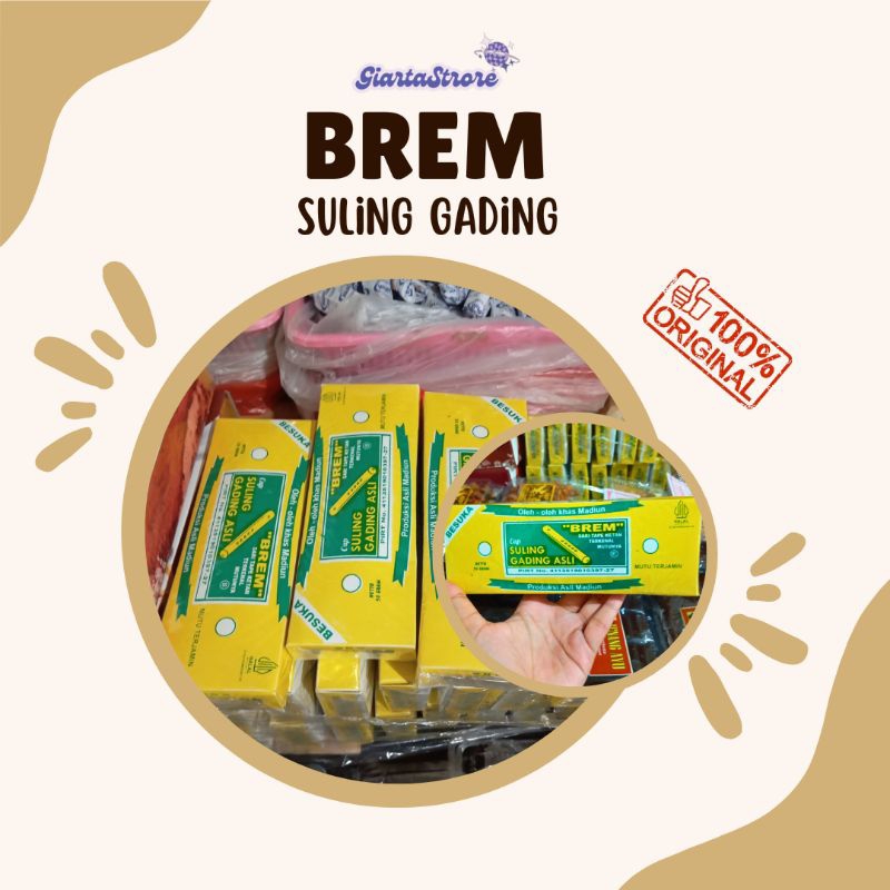 

Brem Suling Gading/Brem Solo 50gr Oleh Oleh Brem Asli