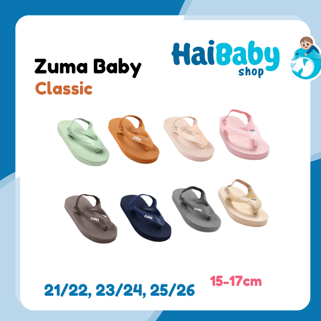 Zuma Baby Classic, Sandal Jepit Bayi Karet Tali Belakang
