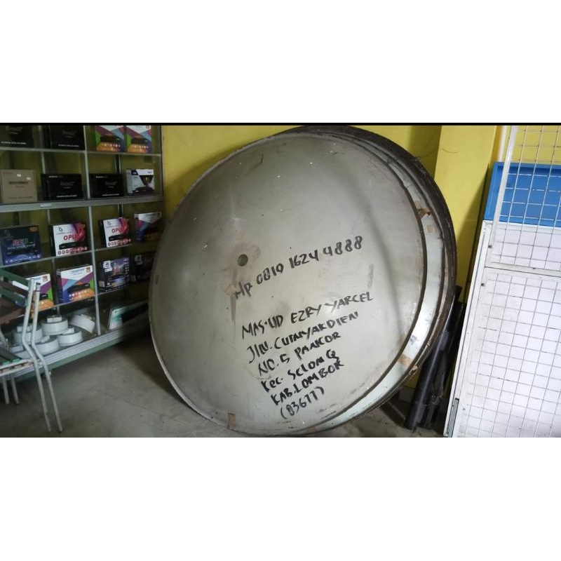 Parabola Dish Full Solid ( plat tanpa sambungan) 6 feet Jadul kondisi second bekas