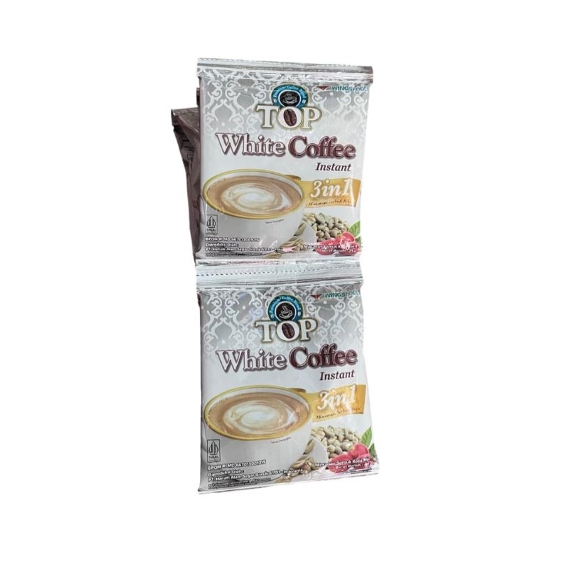 

TOP WHITE COFFEE INSTAN 21 GR 1 RENCENG ISI 10 PCS