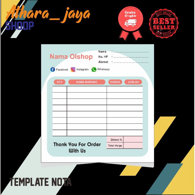 

280+ template nota tinggal edit