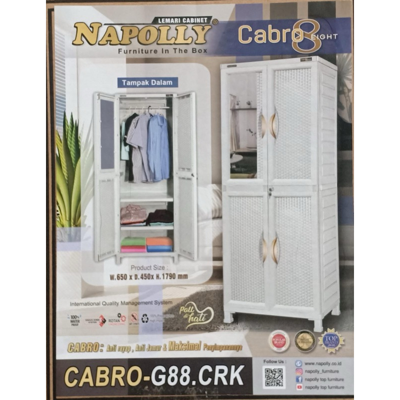 lemari cabinet plastik 2 pintu