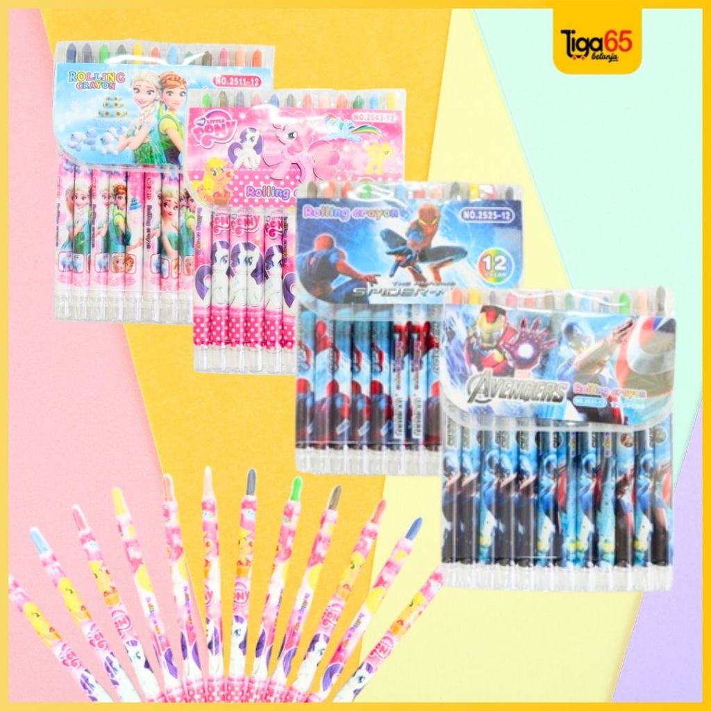 

Crayon Putar Panjang 12 Warna / Krayon Twist / Crayon Twist #40844