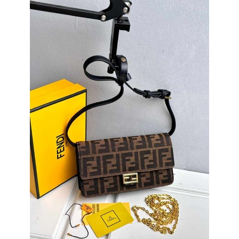 TAS FENDI BAGUETTE WALLET ON CHAIN SLINGBAG WANITA IMPORT PREMIUM AAA QUALITY FREE BOX