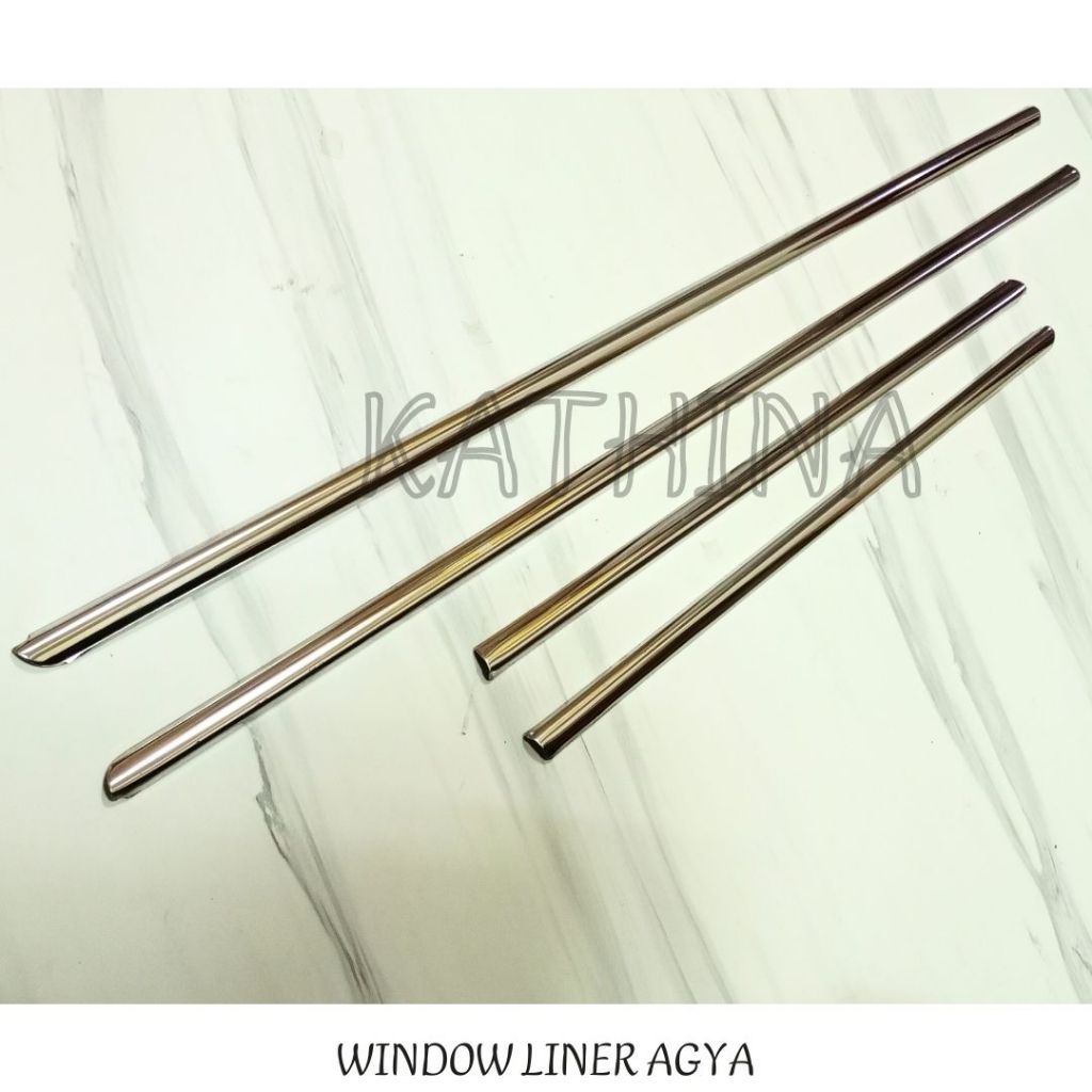 Lis Kaca Samping Mobil Agya Ayla List Kaca Window Liner Chrome