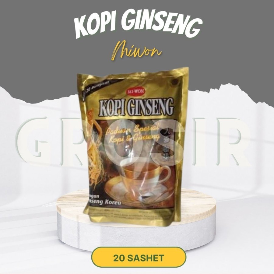 

Kopi Berenergi / Kopi in1 / Kopi Ginseng Miwon / 20 sachet / Halal