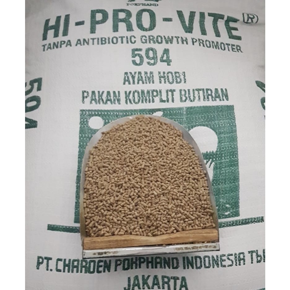 voer ayam 594 / pakan ayam 594 / Pur ayam 594 hi pro vite repack 1kg makanan ayam