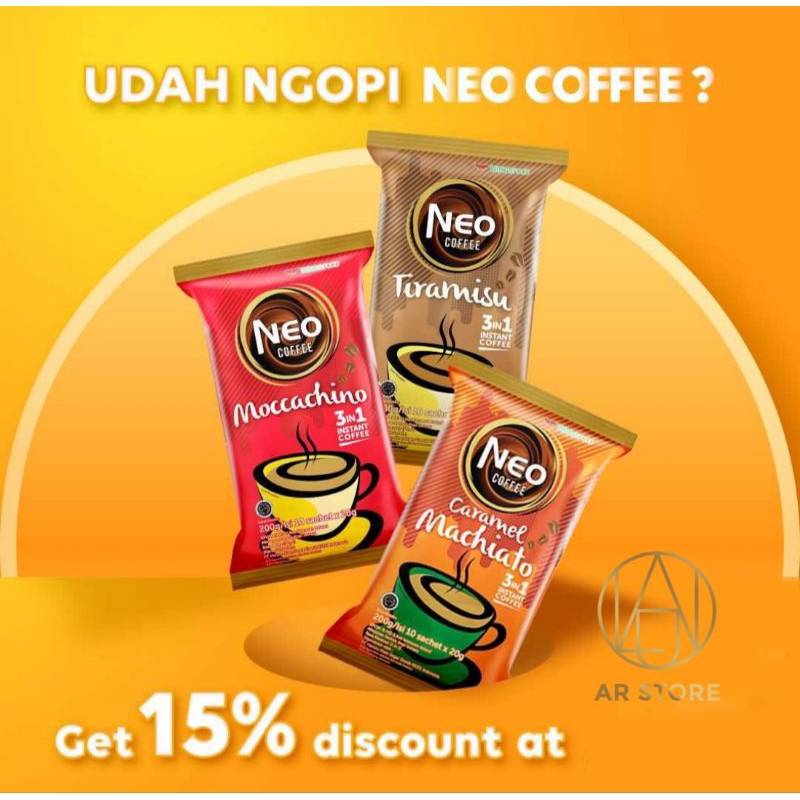 

NEO Coffee 3in1 Tiramisu | Moccachino | Machiato Bag 9 x 20 g