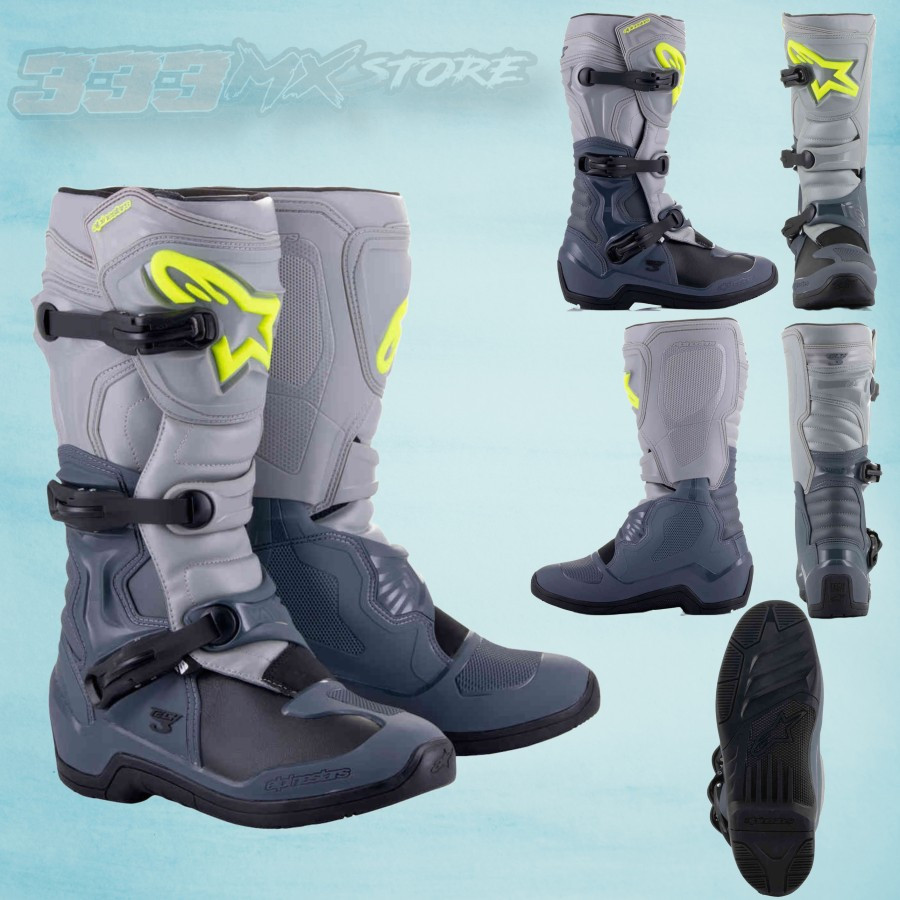 Boots Alpinestars Tech 3 Dark Gray Light Gray Black Sepatu Boots Alpinestar Tech 3 Cross Trail Origi