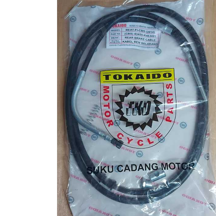 KABEL REM BELAKANG REAR BRAKE CABLE || TALI REM BEAT-FI-CBS-2014 TOKAIDO
