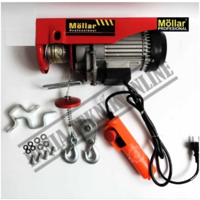 Mollar Mini Electric Hoist Katrol Elektrik Listrik 300 / 600kg