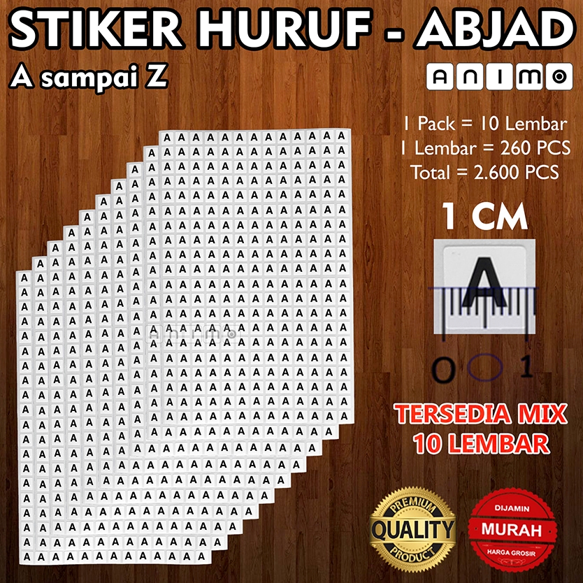 

STIKER PERSEGI HURUF 1 CM - STIKER ABJAD 1 CM
